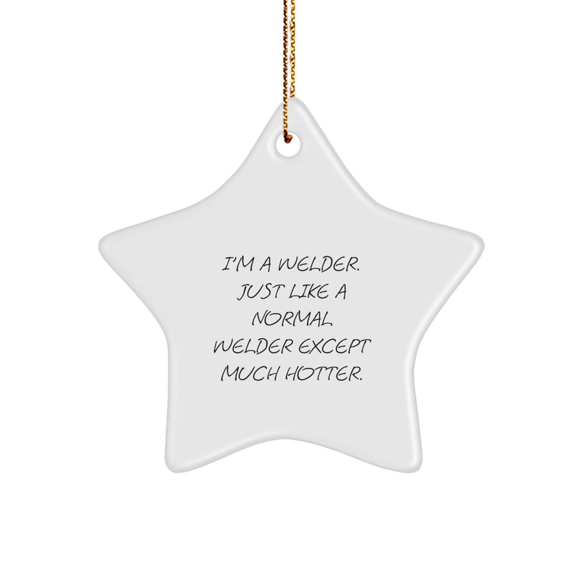 Funny Welder Gifts from Men to Christmas Star Ornament for Welder - Image 1