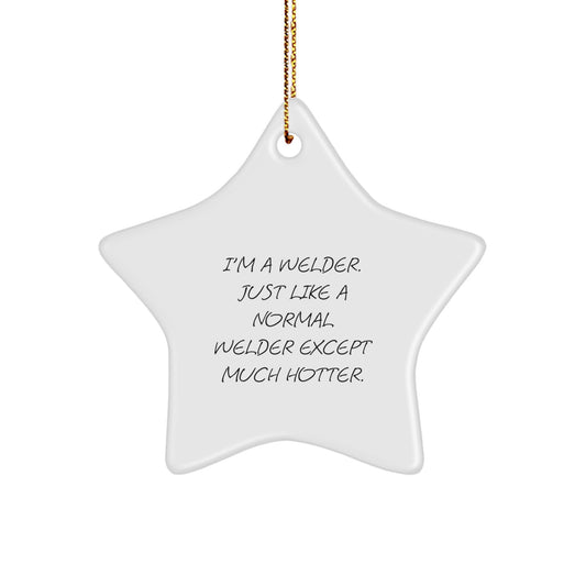 Funny Welder Gifts from Men to Christmas Star Ornament for Welder - Image 1