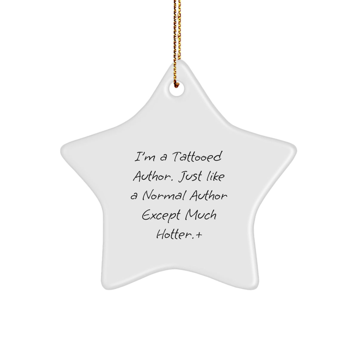Funny Author Star Ornament, Gift from Friends, for Author Christmas Unique Gifts - Image 1