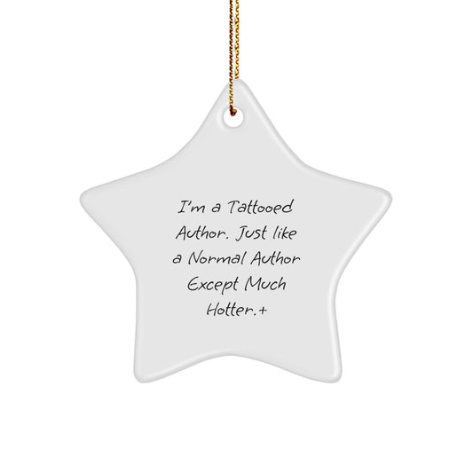 Funny Author Star Ornament, Gift from Friends, for Author Christmas Unique Gifts - Image 1