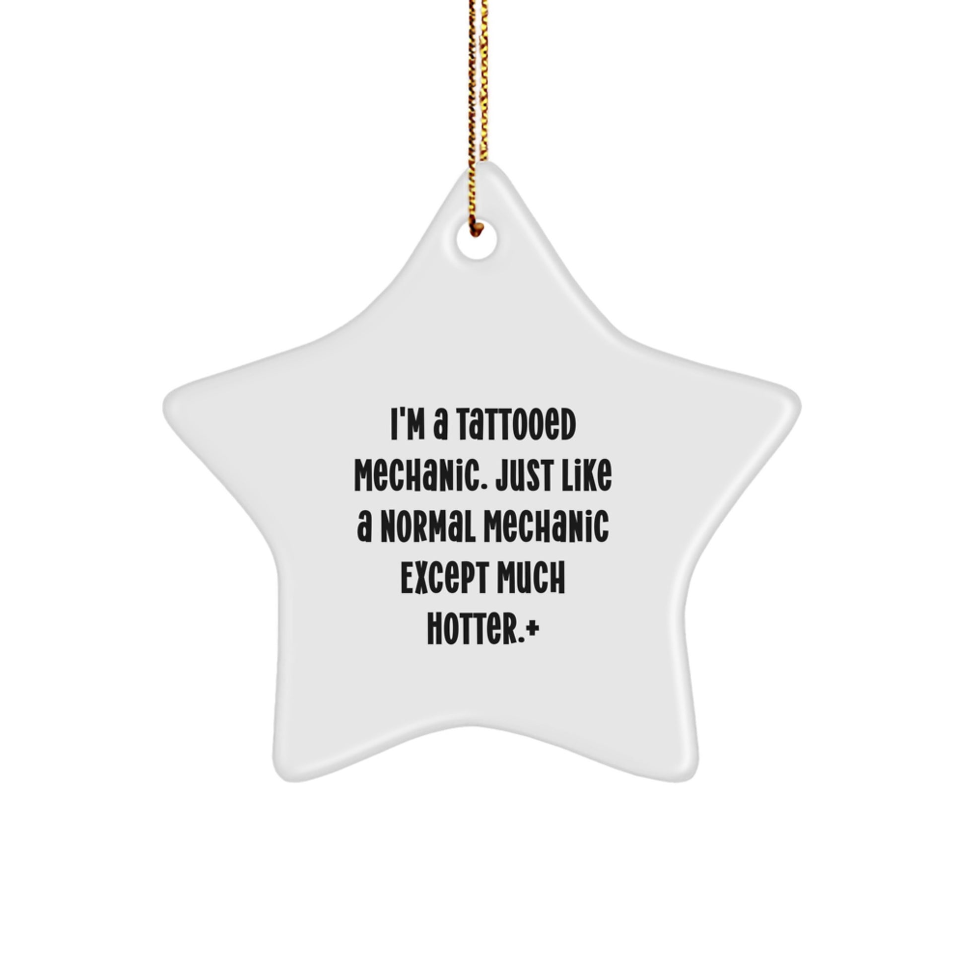 Funny Mechanic Star Ornament Gifts from Friends and Family for Mechanic Men Christmas Unique Decorations - Image 1