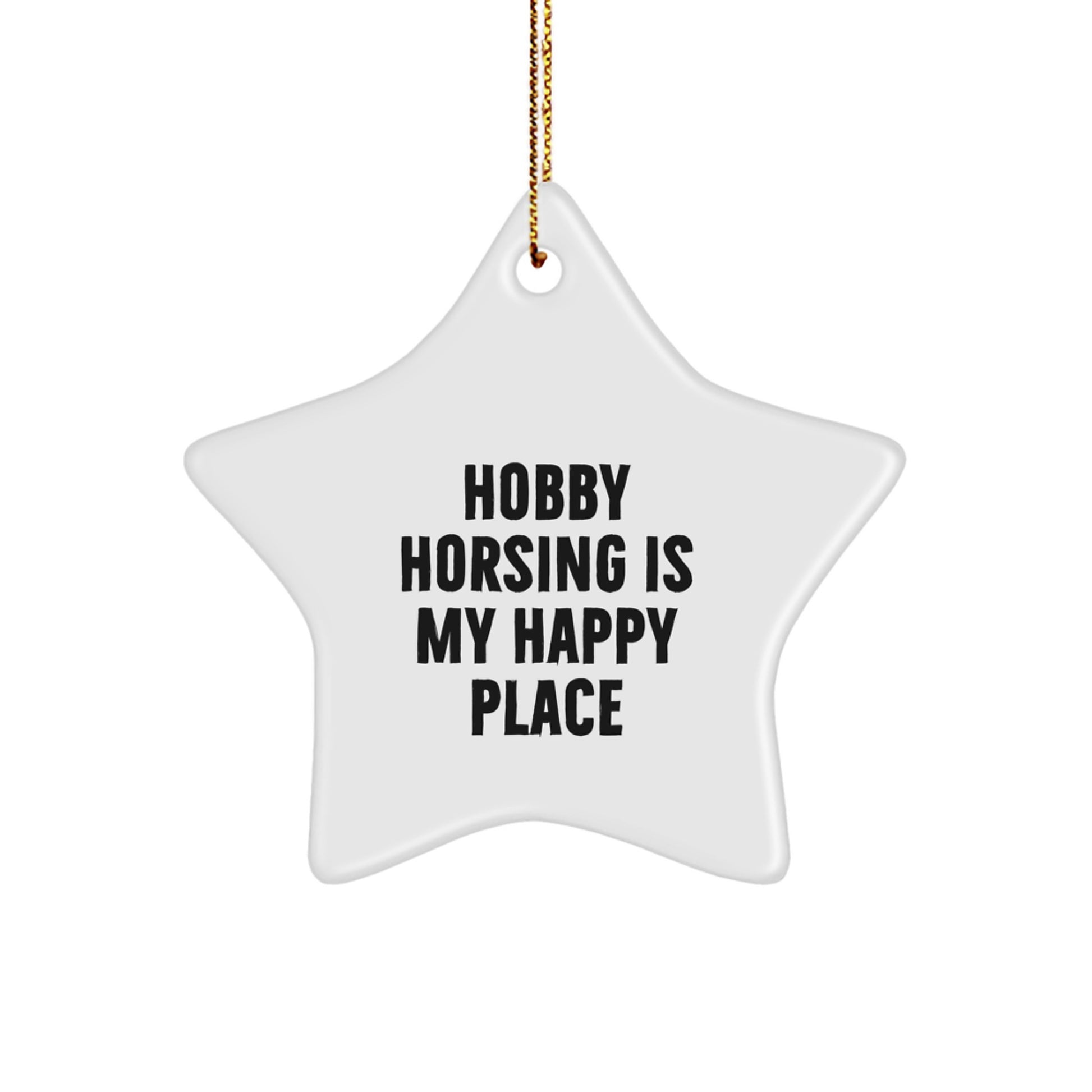 Hobby Horsing Star Ornament Gifts from Men to Women with Funny Quote for Christmas Decor - Image 1