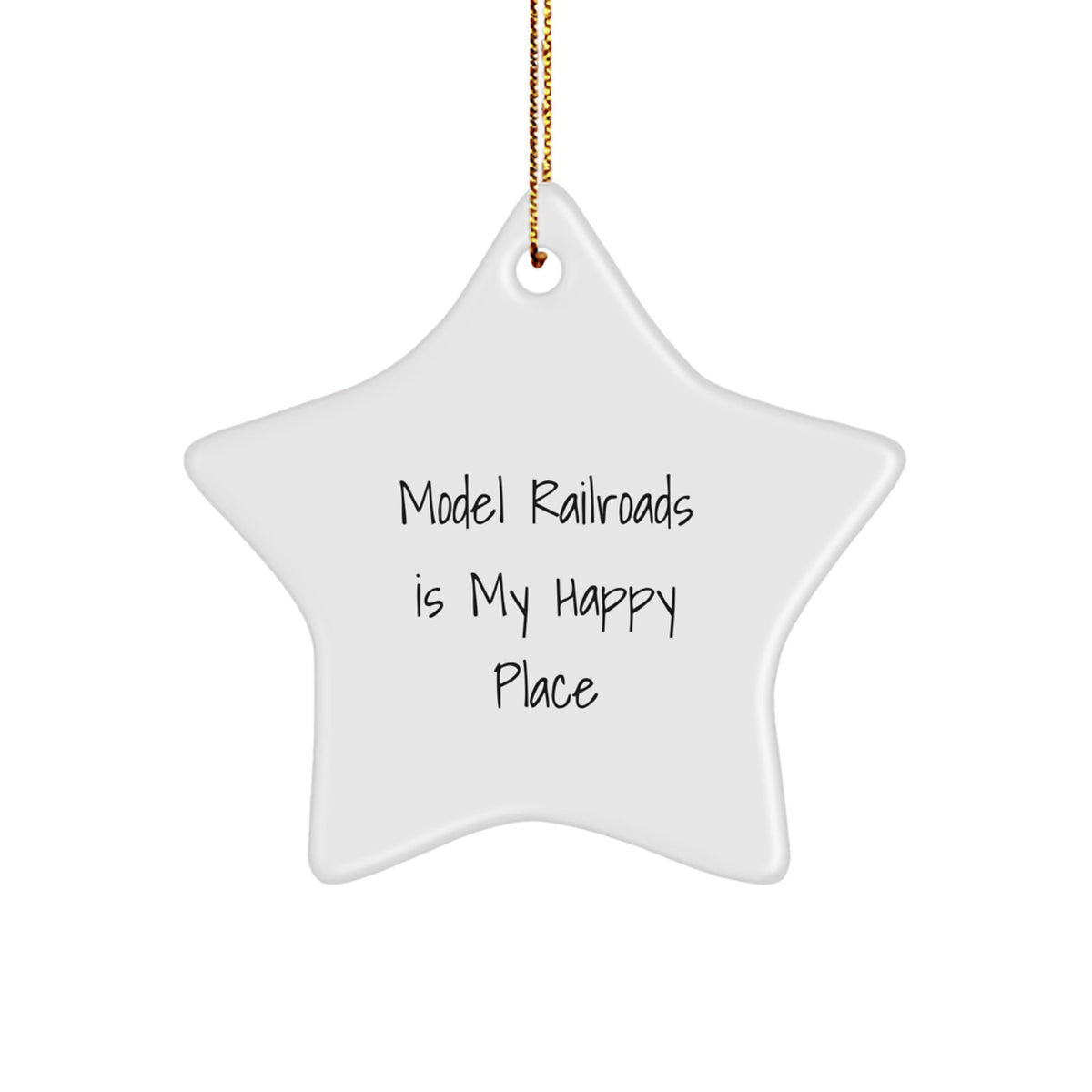 Christmas Gift for Her Model Railroads Star Ornament Present - Image 1