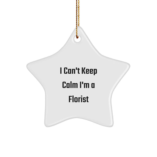 Funny Florist Gifts from Friends - I'm A Florist Star Ornament, White, Christmas Unique Gifts for Florist - Image 1