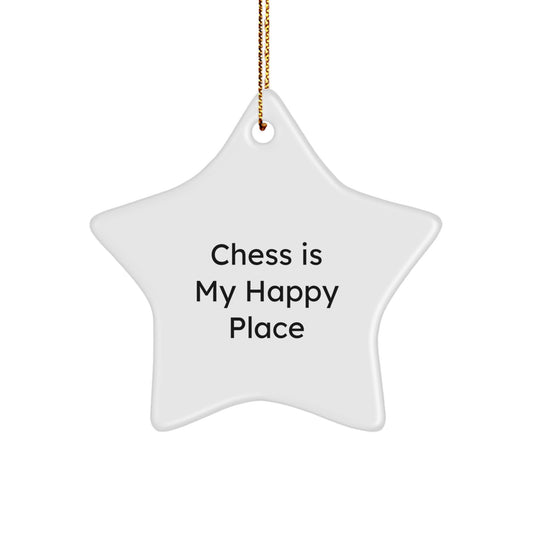 Chess Star Ornament Idea for Coworkers Holiday Christmas Gift Special - Image 1