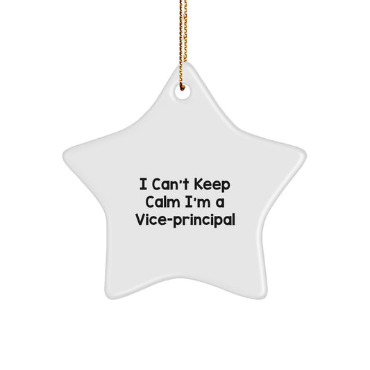 Funny Vice-principal Gifts from Friends - I'm A Vice-principal Star Ornament with Gold Cord, Christmas Unique Decorations - Vice-principal Vice-principal Office Decor - Image 1