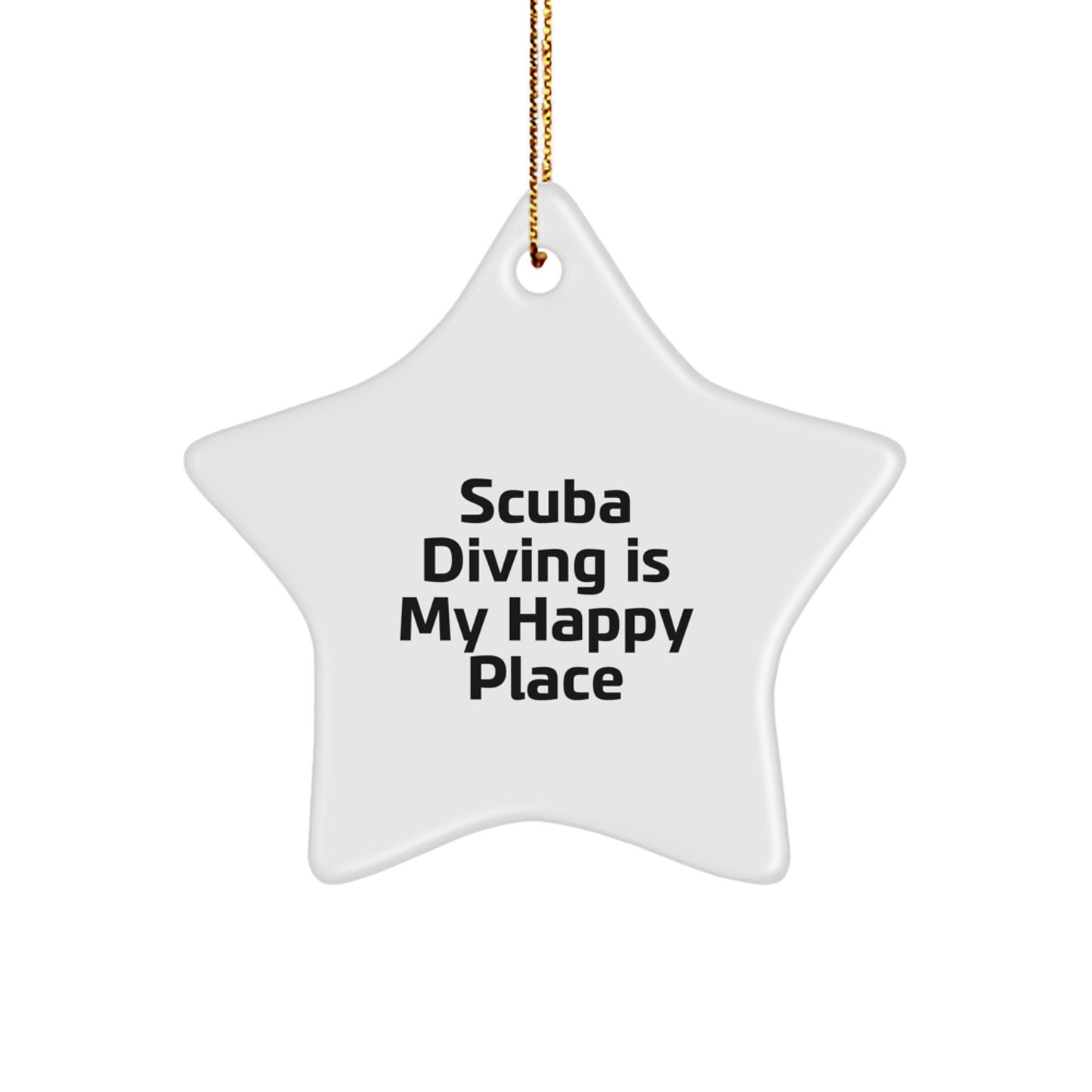 Funny Scuba Diving Gifts from Friends and Family for Men and Women Christmas Unique Star Ornament - Image 1