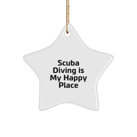 Funny Scuba Diving Gifts from Friends and Family for Men and Women Christmas Unique Star Ornament - Image 1