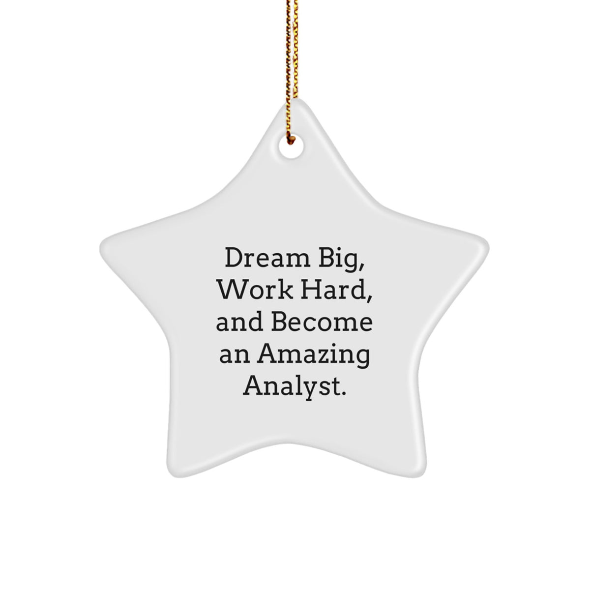 Funny Analyst Star Ornament Gifts from Friends for Men - Dream Big Work Hard - Image 1