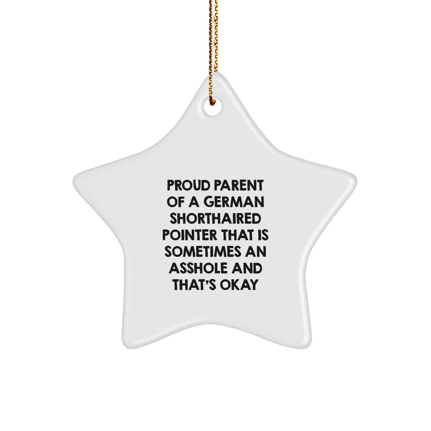 Funny German Shorthaired Pointer Dog Gifts Christmas Star Ornament for Proud Owners - Gifts from Family to Family, Gifts for German Shorthaired Pointer Dog Lovers - Image 1