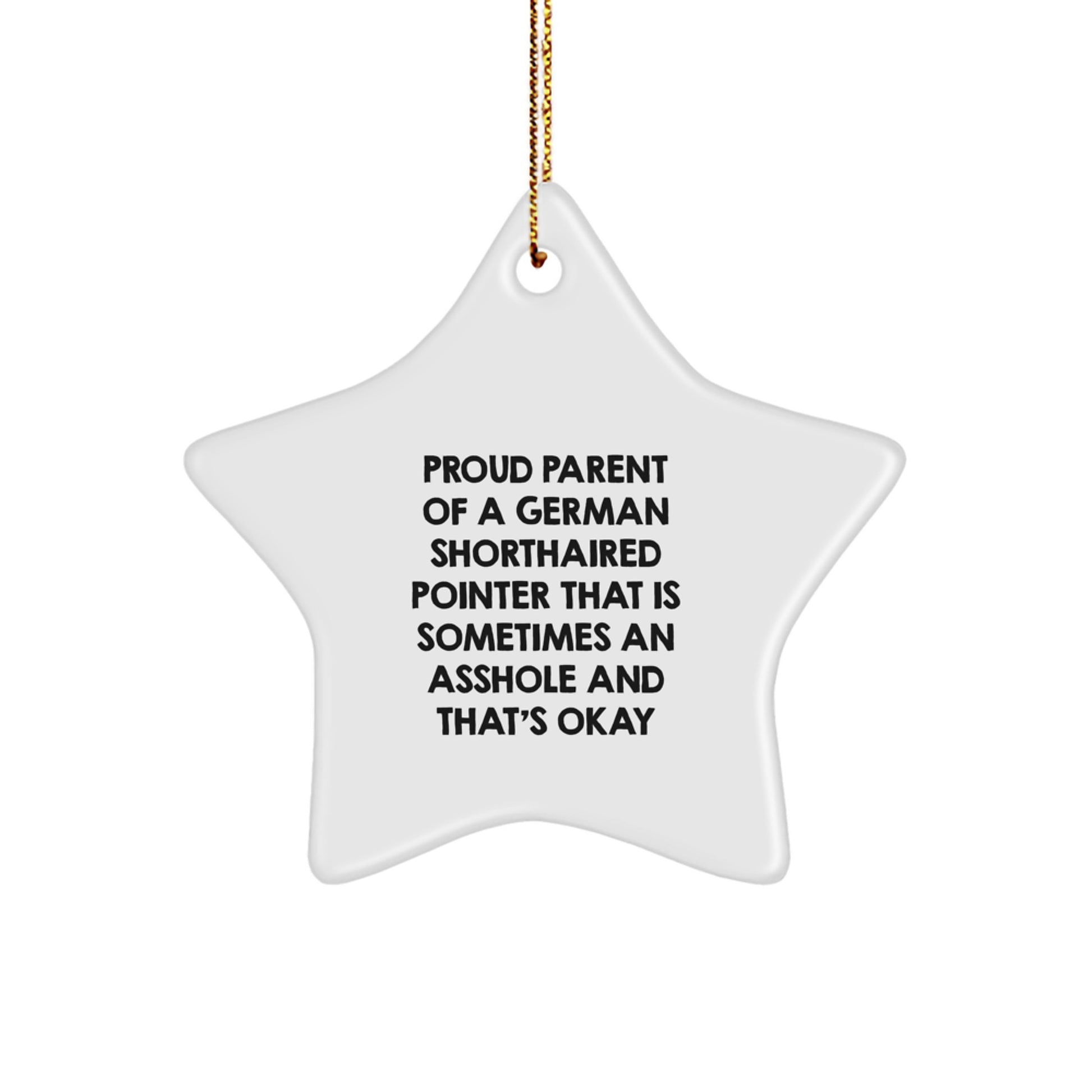 Funny German Shorthaired Pointer Dog Gifts Christmas Star Ornament for Proud Owners - Gifts from Family to Family, Gifts for German Shorthaired Pointer Dog Lovers - Image 1