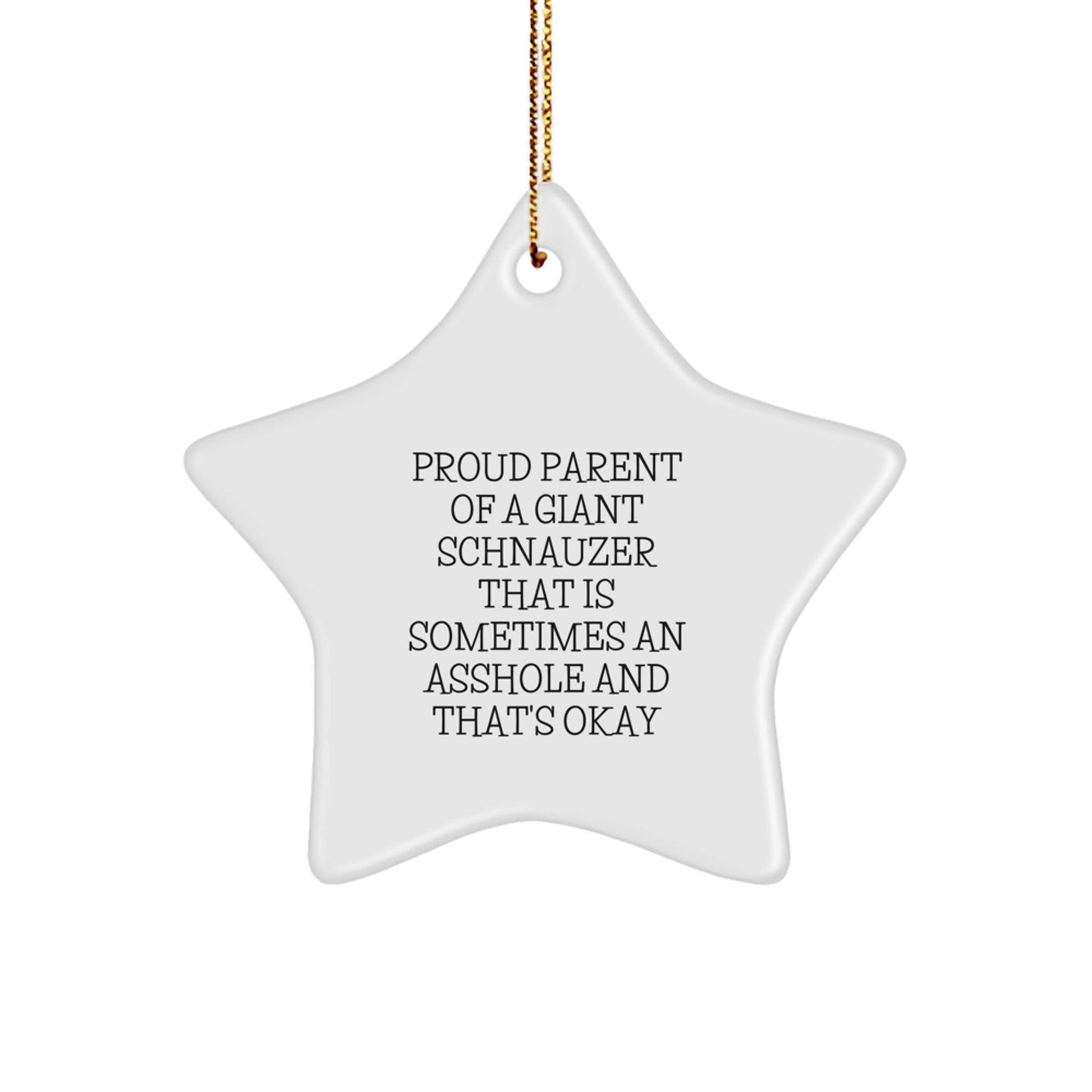 Funny Giant Schnauzer Dog Gifts from Proud Parents - Star Ornament for Christmas Unique Gifts - Image 1