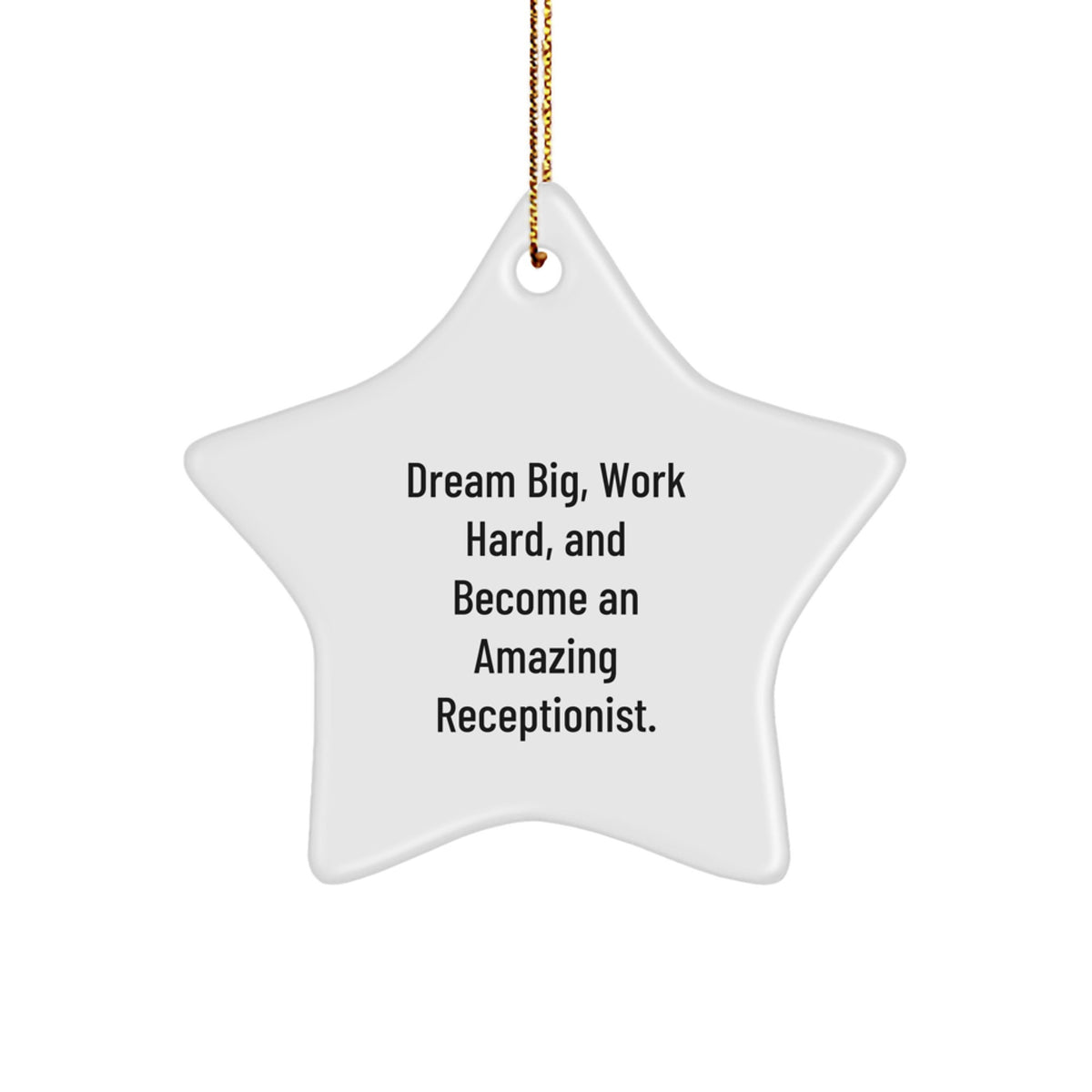 Funny Receptionist Gifts for Women, Star Ornament Decorations, Gifts from Friends, Family, Coworkers to Receptionist, Christmas Unique Gifts - Image 1