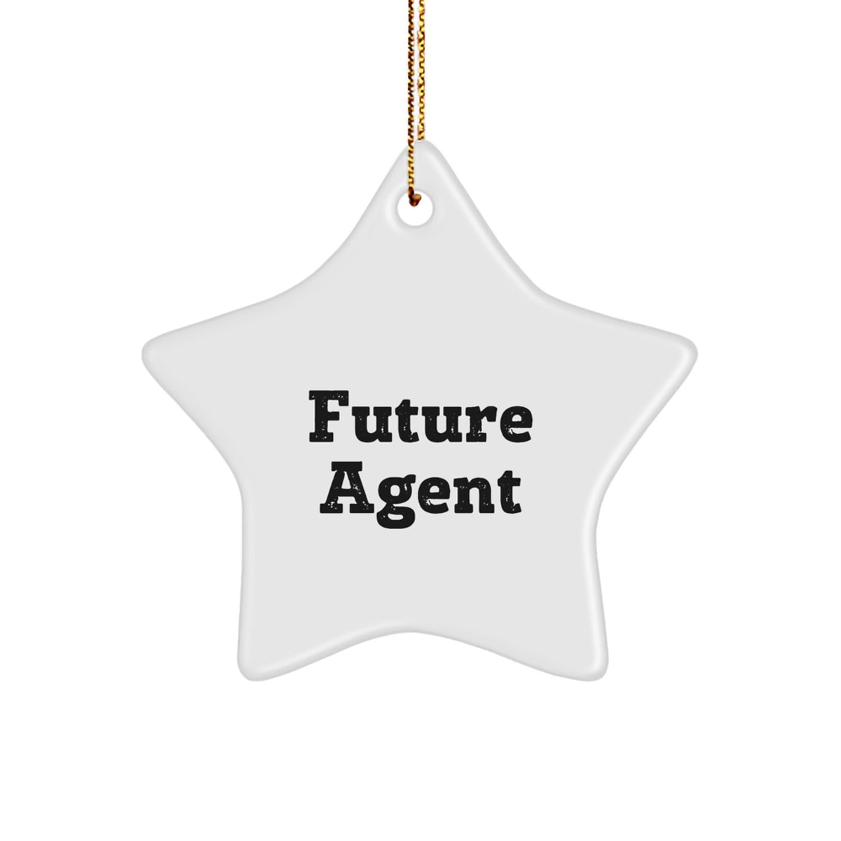 Funny Agent Future Agent Christmas Star Ornament Gifts from Men to Agent Friends - Image 1