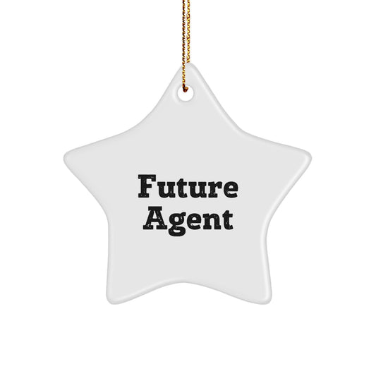 Funny Agent Future Agent Christmas Star Ornament Gifts from Men to Agent Friends - Image 1