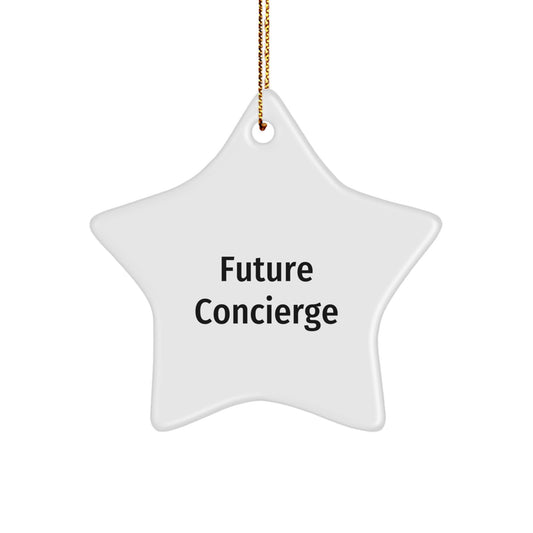Gifts from Friends to Concierge, Funny Quote Star Ornament, Christmas Unique Gifts - Image 1