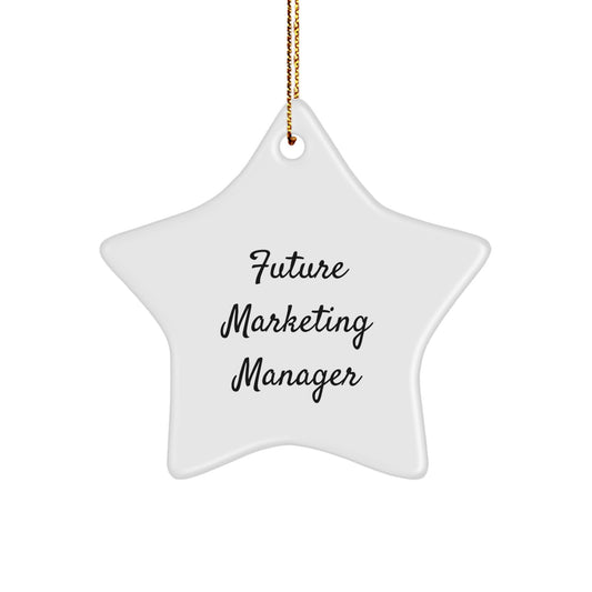 Funny Future Marketing Manager Gifts, Christmas Unique Ornaments for Marketing Pros, Star Shaped Decorations Gifts from Friends - Image 1