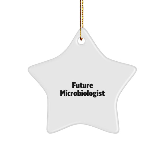 Funny Future Microbiologist Gifts from Mom Christmas Unique Gifts for Microbiologist Friends Star Ornament - Image 1