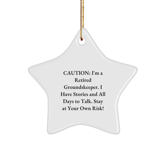 Funny groundskeeper Star Ornament Gift for Men or Women Christmas Unique - Image 1