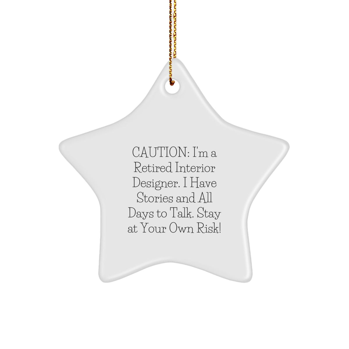 Interior Designer Inspired Star Ornament, Funny Gift for Friends and Family, Christmas Unique Decorations from Interior Designer - Image 1