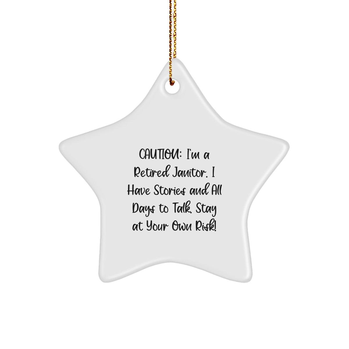 Funny Janitor Gifts from Men to Janitor - Star Ornament for Christmas Unique Gifts - Image 1