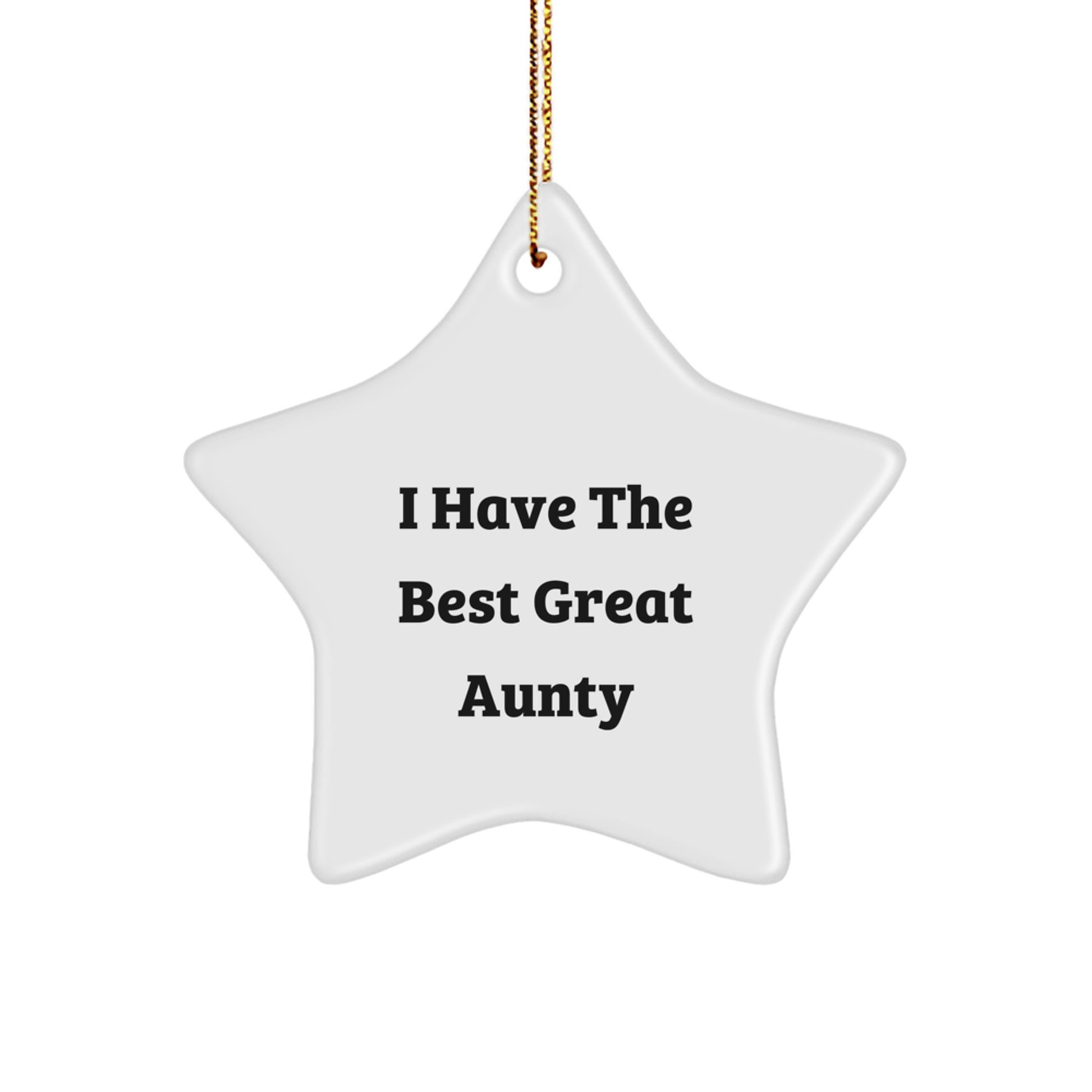 Funny Aunty Gifts from Men to Great Aunty - Cute Star Ornament for Women Christmas Unique Gifts - Image 1