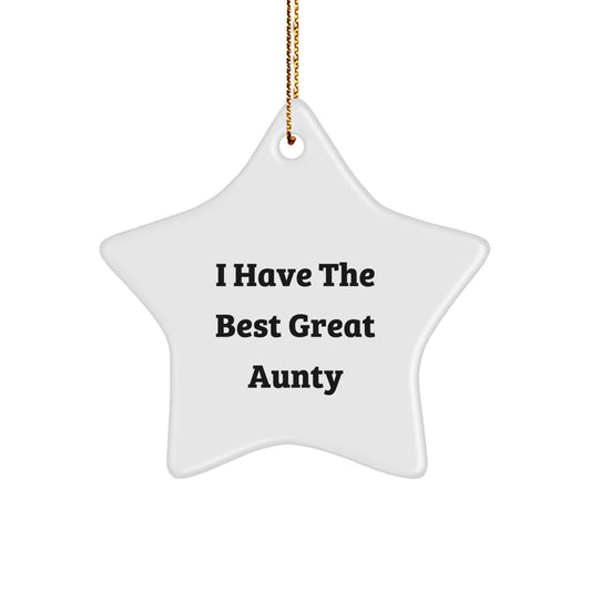 Funny Aunty Gifts from Men to Great Aunty - Cute Star Ornament for Women Christmas Unique Gifts - Image 1