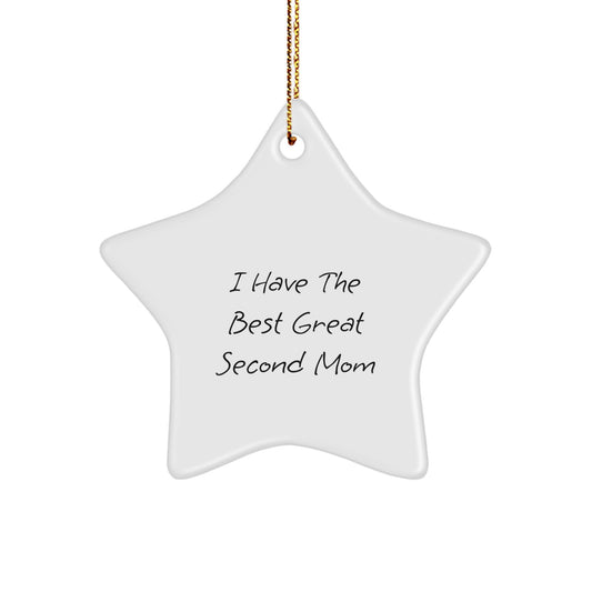 Novelty Second Mom Bright Star Ornament for Grandma Christmas Gift - Image 1