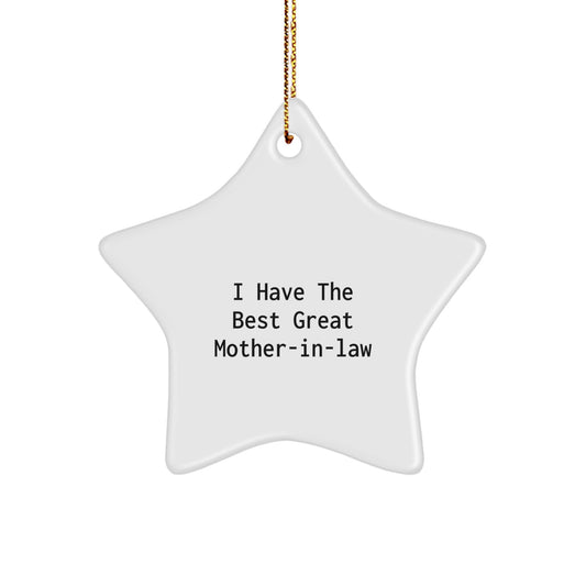 Favorite Christmas Gift for Kids Funny Mother-in-Law Star Ornament - Image 1