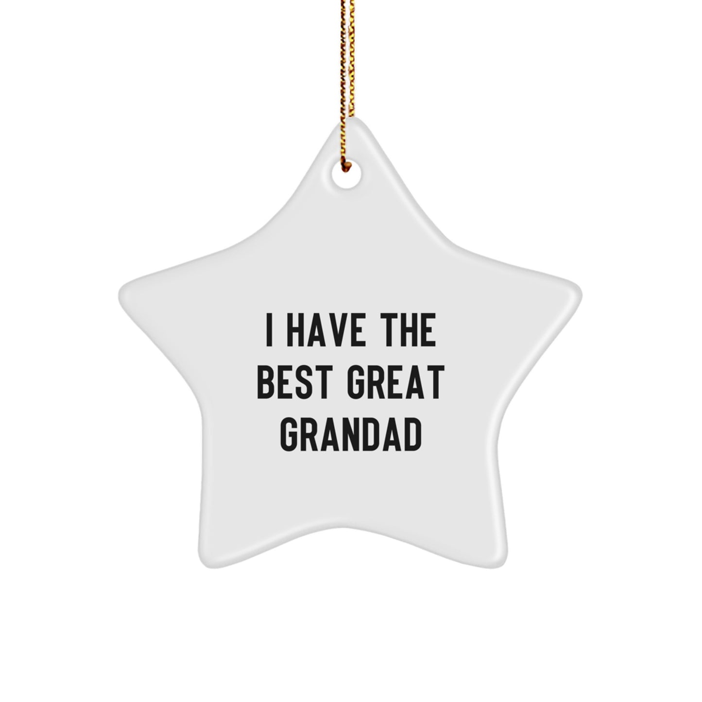 Funny Grandad Gifts from Men, Great Grandad Star Ornament for Christmas Unique Gifts - Image 1