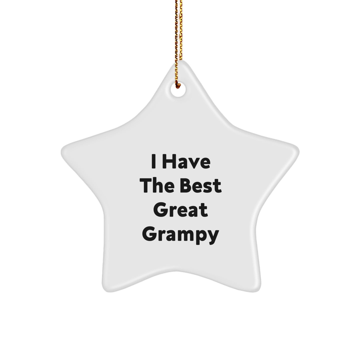 Funny Grampy Star Ornaments Gifts from Men to Grampy for Christmas - I Have The Best Great Grampy Star Shaped Decoration, Unique Gifts for Grampy, Grampy Gifts - Image 1