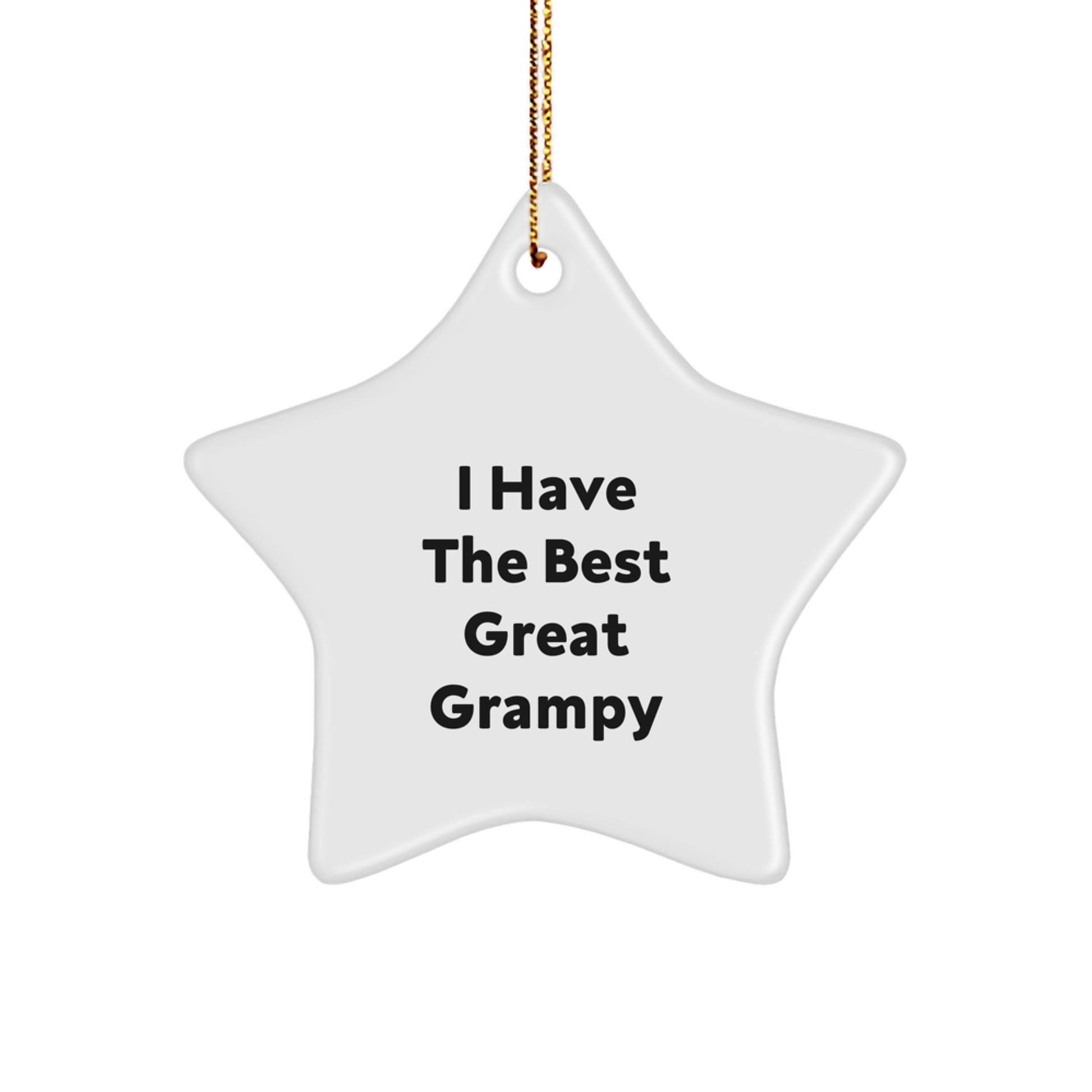 Funny Grampy Star Ornaments Gifts from Men to Grampy for Christmas - I Have The Best Great Grampy Star Shaped Decoration, Unique Gifts for Grampy, Grampy Gifts - Image 1