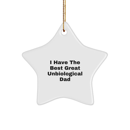 Bright Unbiological Dad Keepsake Christmas Ornament for Him Gift - Image 1