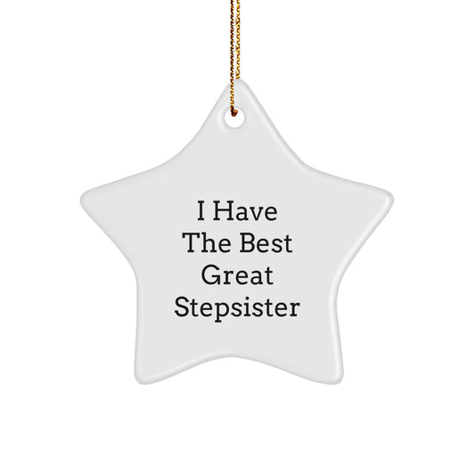 Stepsister Keepsake Christmas Ornament for Him Gift Bright Star - Image 1