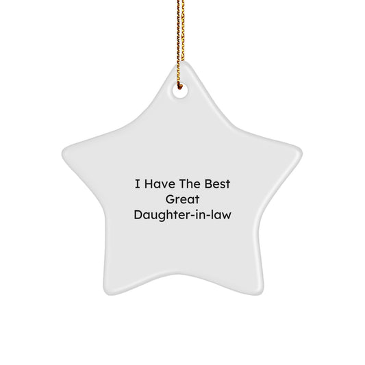Fun Daughter-in-law Gifts, Great Daughter-in-law Star Ornament, Christmas Unique Gifts for Daughter-in-law, Gifts from Men, Women, Friends, Coworkers, Family - Image 1