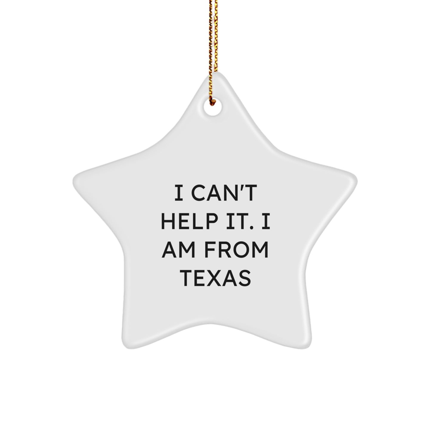 Funny Texas Star Ornament, Unique Gifts from Men to Texas Friends for Christmas - Image 1