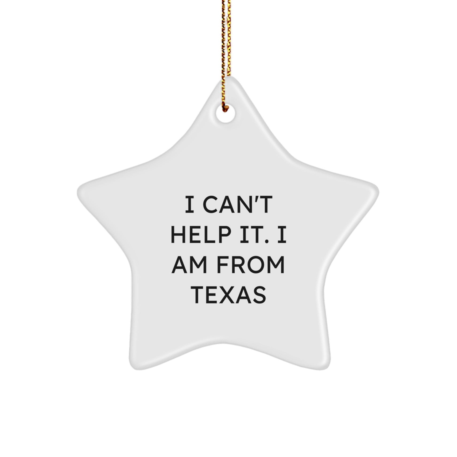 Funny Texas Star Ornament, Unique Gifts from Men to Texas Friends for Christmas - Image 1