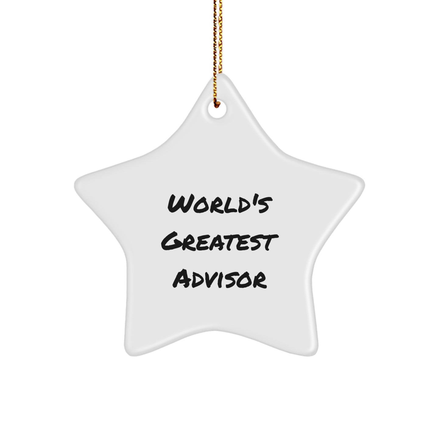 Christmas Gift for Her Advisor Star Ornament Present Greatest Advisor - Image 1