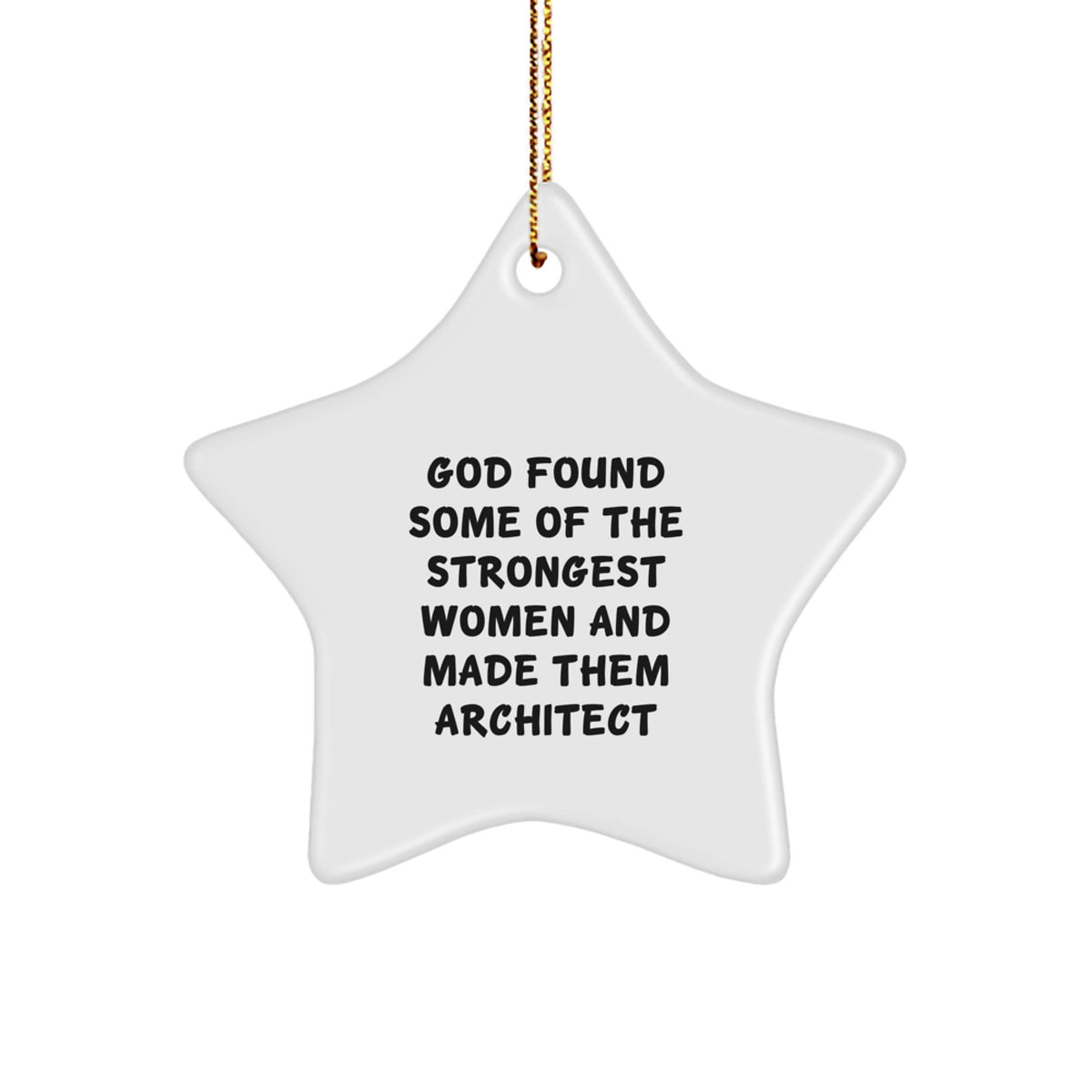 Funny Inspirational Architect Gifts for Christmas Star Ornaments from Men to Women Friends Family - Image 1