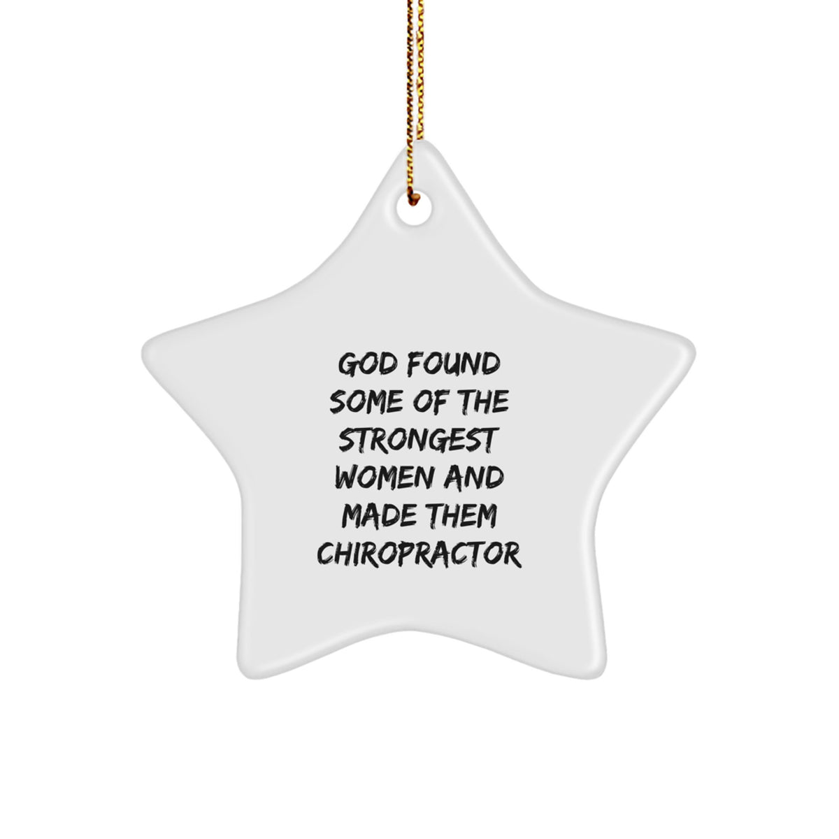 Funny Chiropractor Gifts from Family to Women Chiropractor Friends Unique Christmas Tree Star Ornament - Image 1