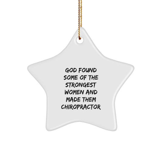 Funny Chiropractor Gifts from Family to Women Chiropractor Friends Unique Christmas Tree Star Ornament - Image 1