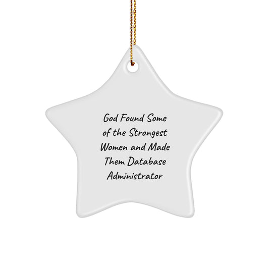 Funny Database Administrator Gifts from Men, Women, Friends, Coworkers, Family - Star Ornament for Database Administrator Women on Christmas Unique Gifts - Image 1