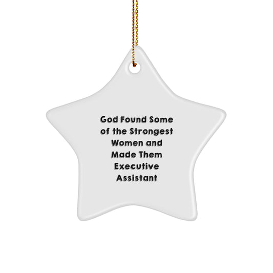 Funny Executive Assistant Star Ornament Gifts from Friends, Family, or Coworkers for Executive Assistants, Christmas Unique Gifts - Image 1