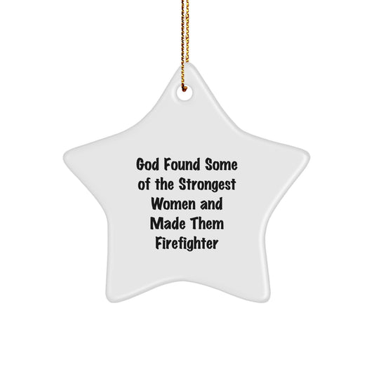 Funny Inspirational Firefighter Gifts for Firefighter Women - Star Ornament from Men, Christmas Unique Gifts - Image 1