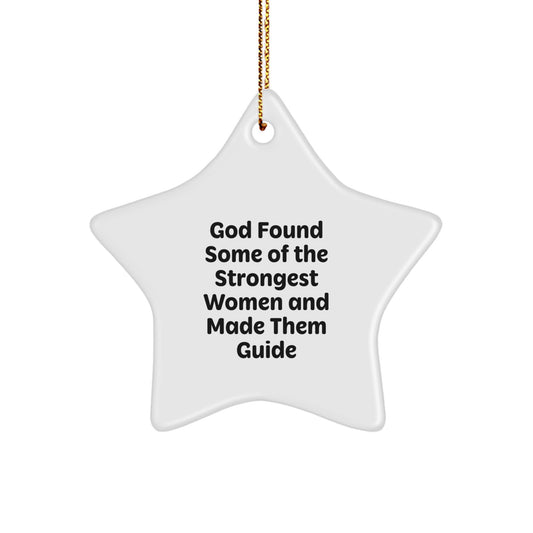 Gifts from Women, Inspirational Guide Star Ornament, Funny Quote Christmas Unique Gifts - Image 1