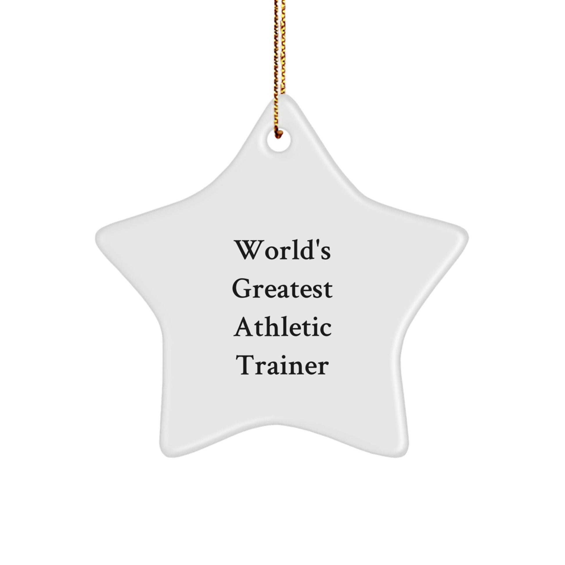 Funny World's Greatest Athletic Trainer Star Ornaments Gifts from Family for Christmas Unique - Image 1