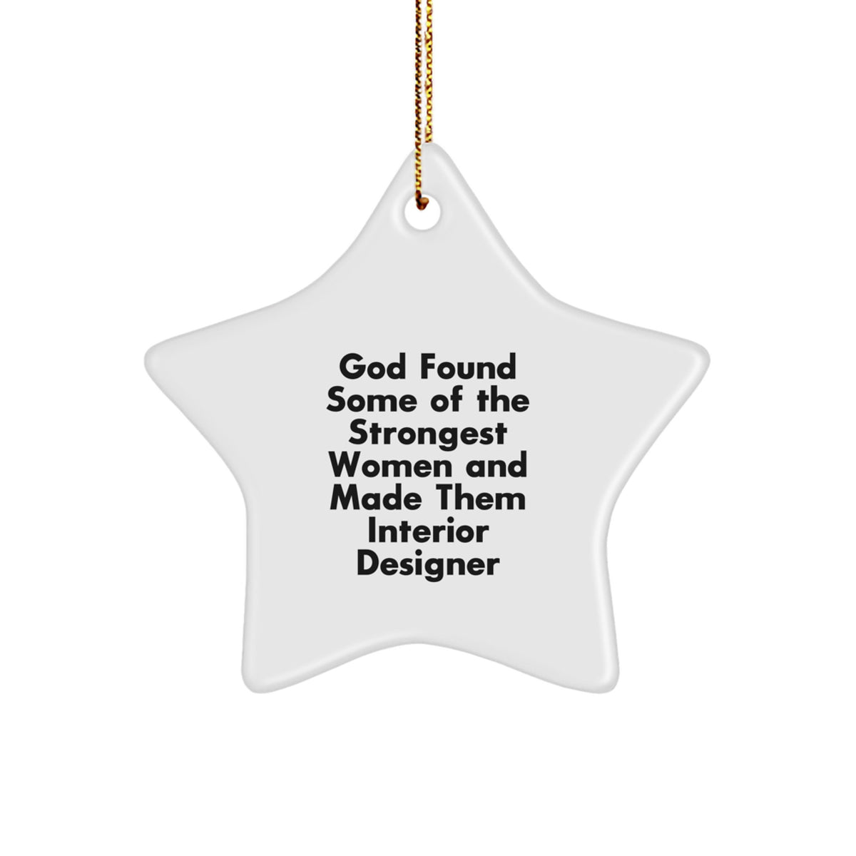Funny Interior Designer Gifts from Men to Women for Christmas Unique Star Ornaments Inspirational Quote Star Shaped Decorations - Image 1