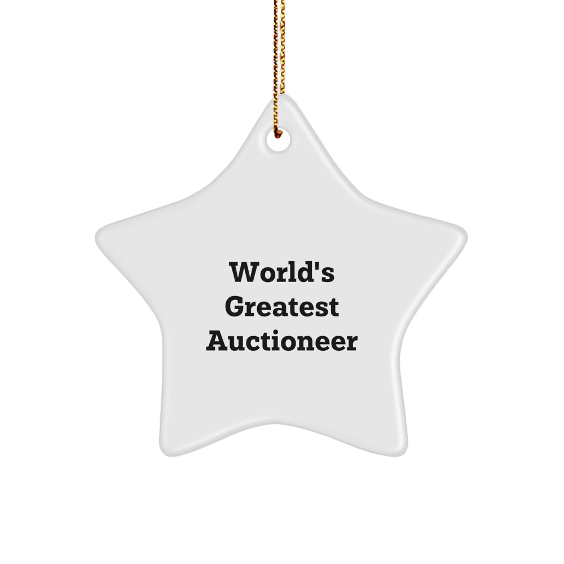 Auctioneer Star Ornament Idea for Coworkers Christmas Holiday Gift - Image 1
