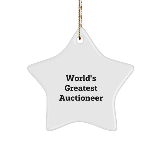 Auctioneer Star Ornament Idea for Coworkers Christmas Holiday Gift - Image 1