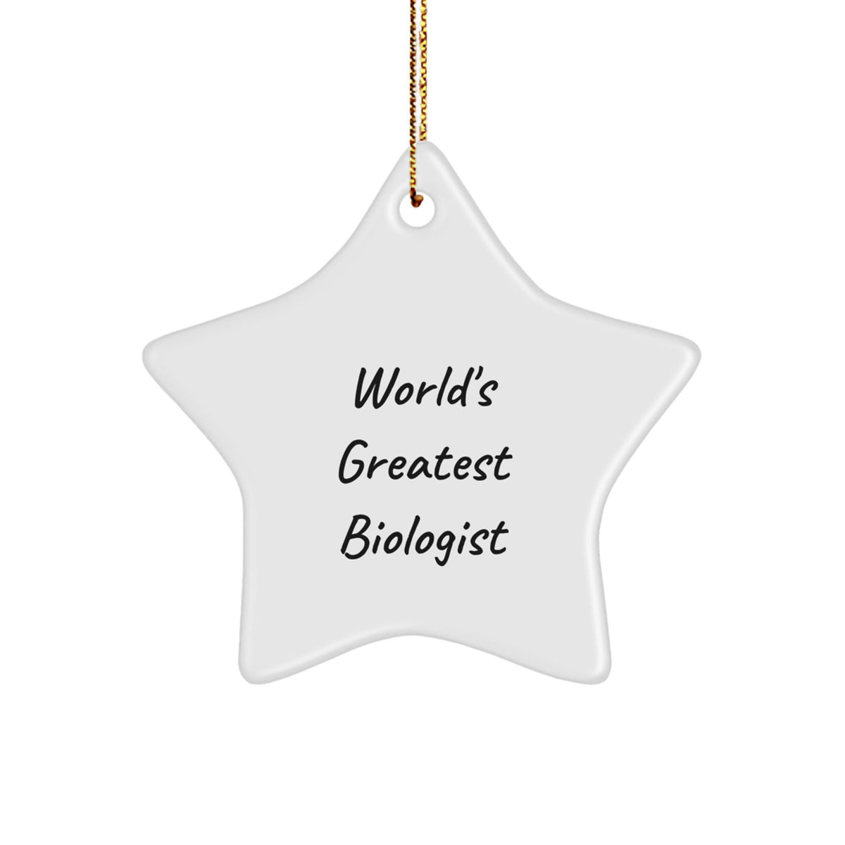 Christmas Gift for Her Present Star Ornament World's Greatest Biologist - Image 1
